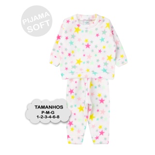 1 Pijama SOFT Inverno Infantil Menina Ou Menino Longo Frio em Oferta na Shopee
