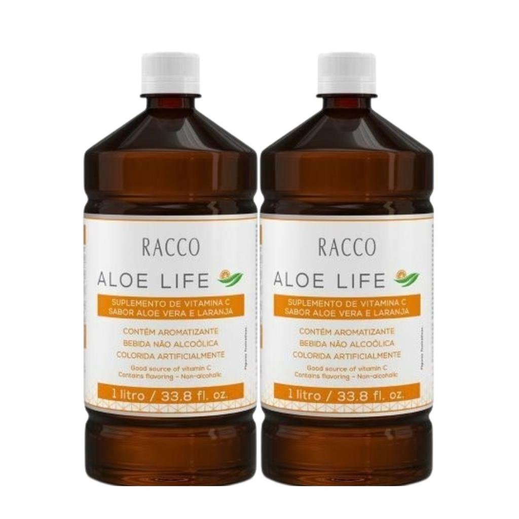 Kit 2 Garrafa Suplemento Alimentar Pronto Beber Bebida Suco Vitamina C Sabor Laranja 1L Cada Racco Muitos Beneficios