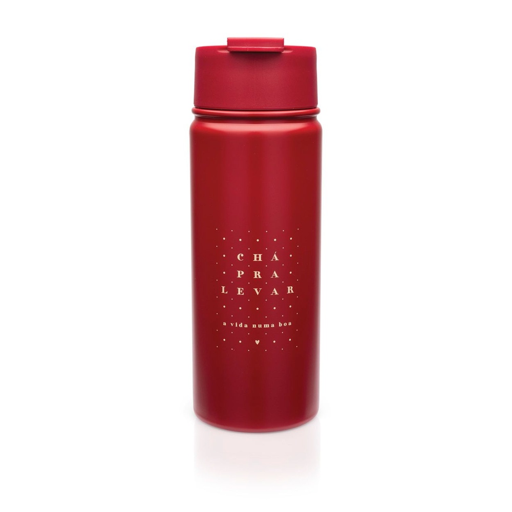 Garrafa termica e infusor cha pra levar - Imaginarium