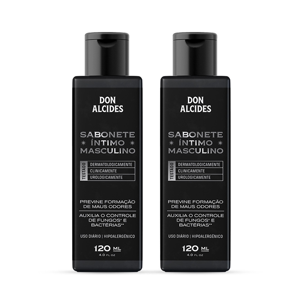 Kit 2x Sabonete Íntimo Masculino Sem Perfume Don Alcides