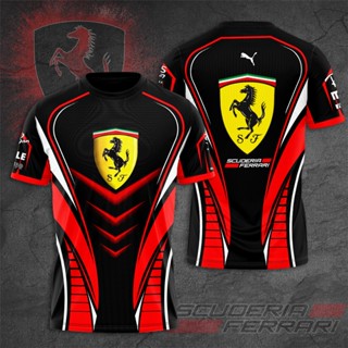Fórmula One Scuderia Ferrari Racing Teams 3D Boy Girl Kids T-shirt De Verão Manga Curta Esportiva Homens Camisetas Roupas