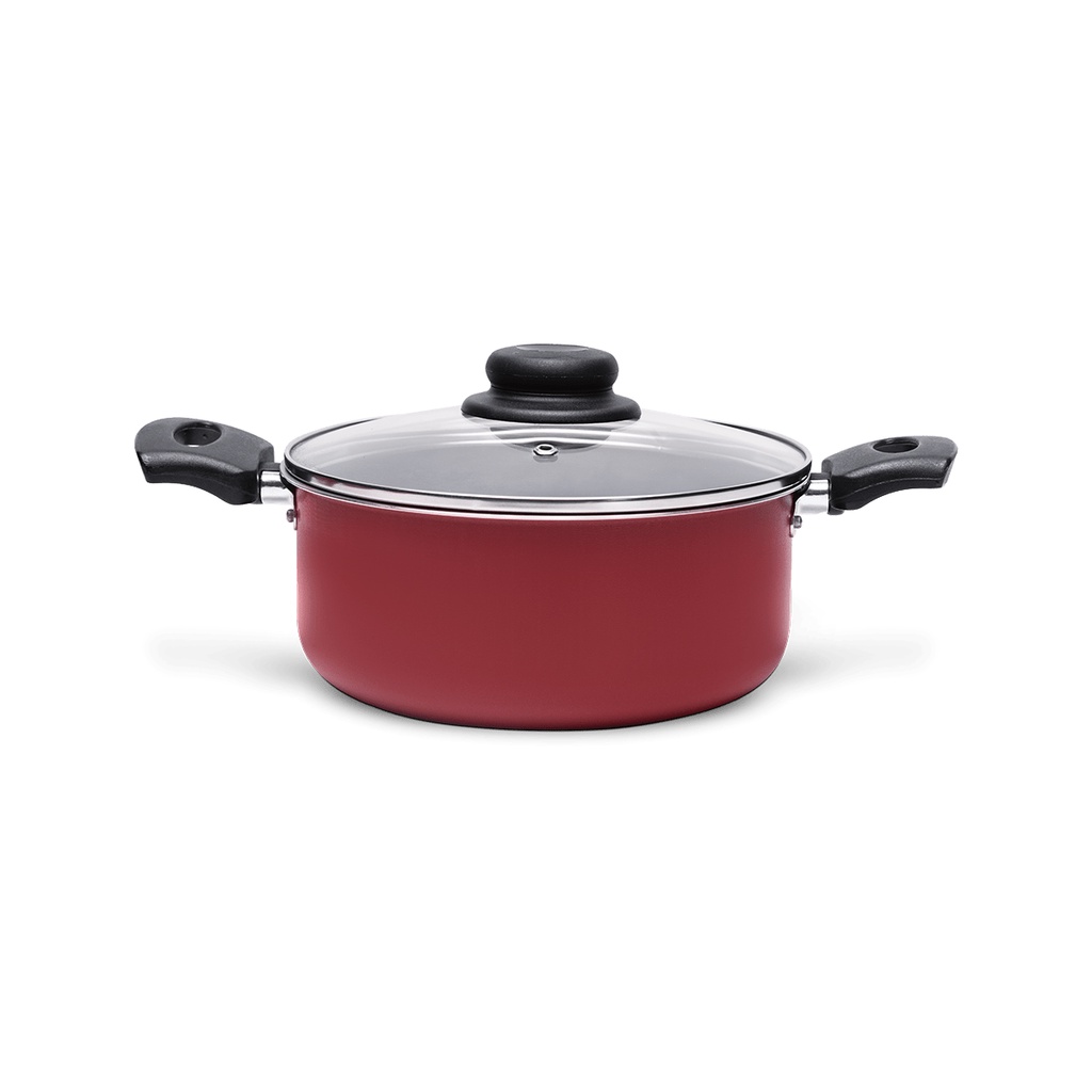 Caçarola Com Tampa Brinox Ruby Antiaderente 2,6 Litros Ø 20 cm Vermelho