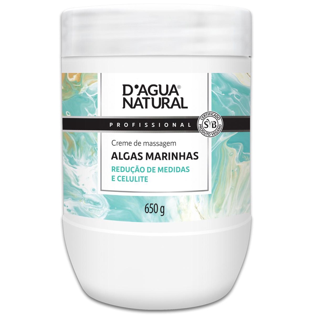 Creme De Massagem Dagua Natural Algas Marinhas 650g Redução de Medidas e Celulite