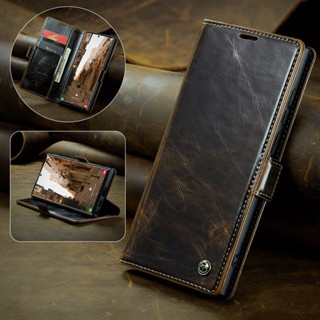 Capa Para Carteira Samsung Galaxy S24 S22 S23 Plus Ultra A14 A34 A54 A53 A33 5G Com Porta-Cartões Retro Flip Premium Couro