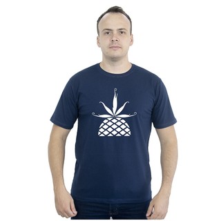 Camiseta Lisa Algodão Feminina Masculina Gola Redonda Abacaxi