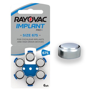 Pilha Auditiva 675 Rayovac Bateria Pr44 Implant Coclear 6 unidades