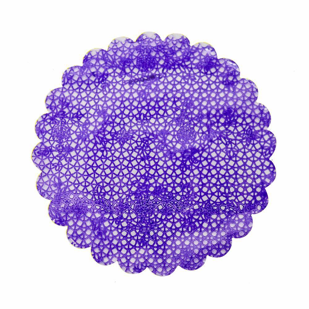 FUNDO RENDADO 7CM LILÁS (C/100) em Oferta na Shopee