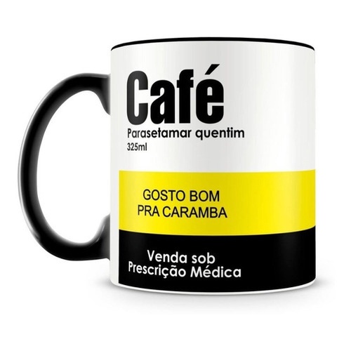 Caneca Xícara Café Capa Remédio Sátira Parasetamar