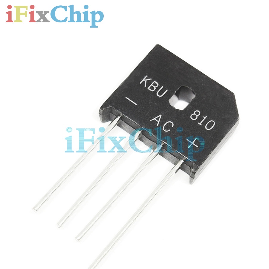 10 Pçs Novo KBU810 8A 1000V Ponte Retificadora Pilha Plugue Reto Plana Retificador Cobre Vermelho Pés Redondos