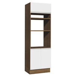 Torre Quente Armário de Cozinha 70 cm 3 Portas Rustic/Branco Glamy Madesa
