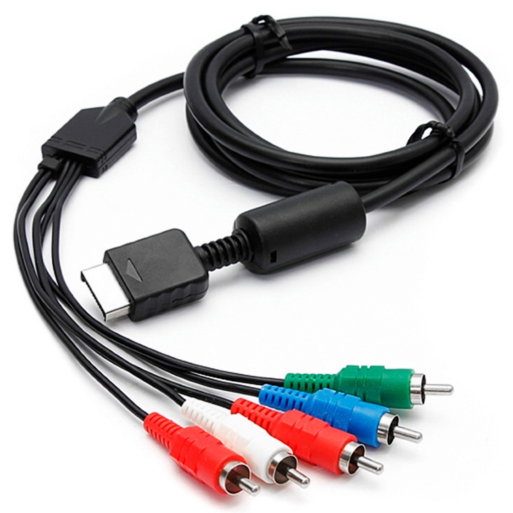 Cabo Video Componente Ponta Prata Ps2 Ps3  Alta Definição
