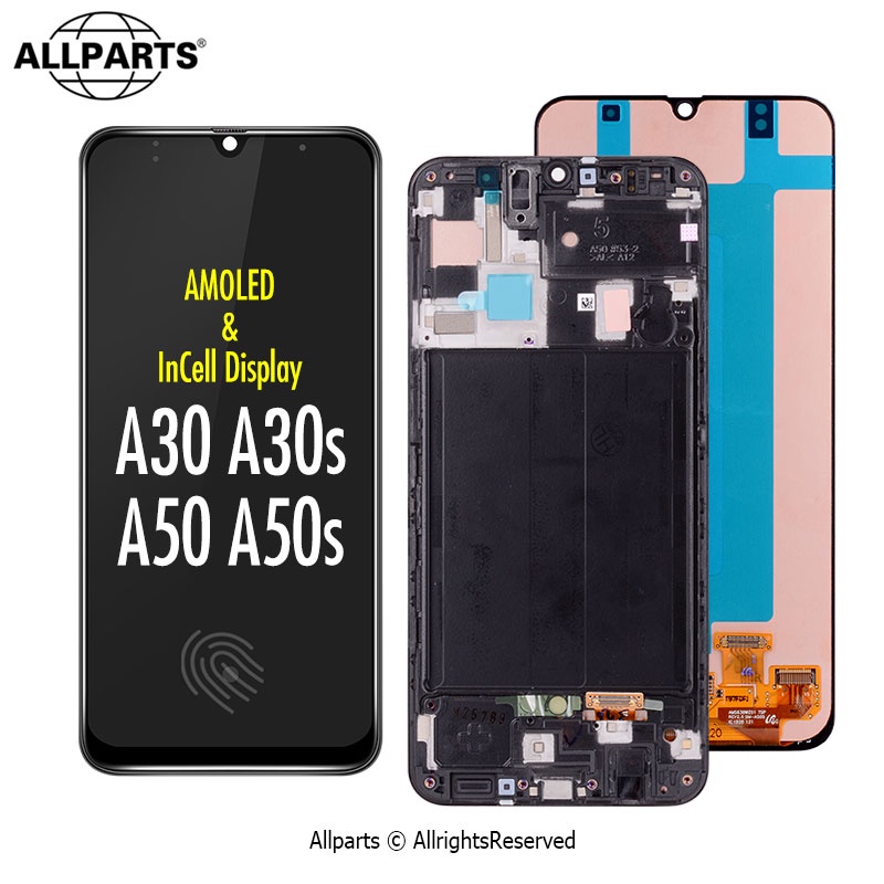 AMOLED INCELL Tela Frontal Display do SAMSUNG Galaxy A30 A50 A30s A50s LCD Touch Completo Compatível Con A505F A505F
