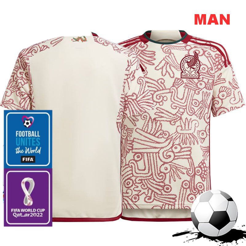 2022 2023 Camisa de futebol masculino do México Seleção da Copa do Mundo Top Quality Fan Edition Jersey com Patch A. Salvo H.HERRERA