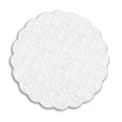 Fundo Rendado Redondo Branco Para Doces 9cm - 100 unidades - Cromus - Rizzo