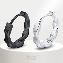 VNox Moda Masculina Brincos Punk Simples , Geométricos De Aço Inoxidável De Metal Jóias Para Homens