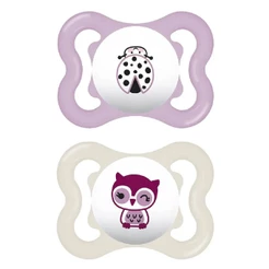 Kit com 2 Chupetas Supreme Bico de Silicone 0m+ Rosa - MAM