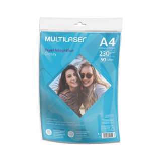 Papel Fotográfico Glossy A4 230g 50 Folhas - Pe041