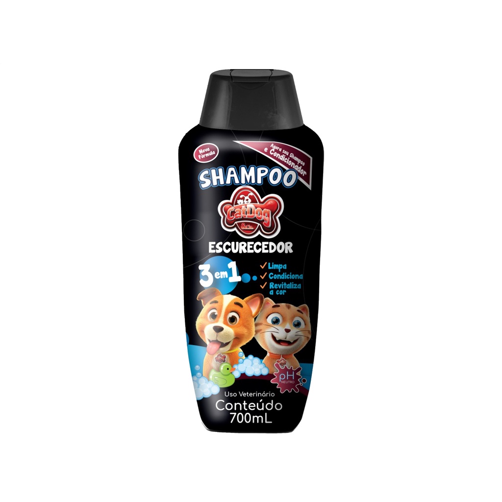 Shampoo Escurecedor 3em1 Para Cães e Gatos Cat Dog 700ml