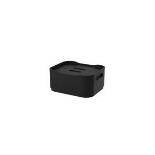 Cesta Organizadora com Tampa Pequena Coza Fit 18,5 x 15 x 8,3 cm Preto