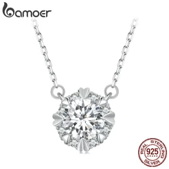 Bamoer 925 Sterling Silver 1 Carat Moissanite Genuíno Jóias De Moda MSN011