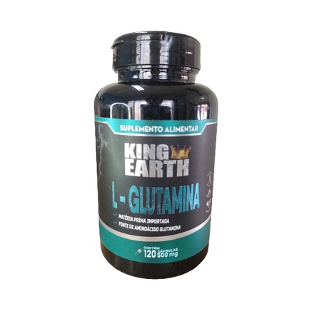 L. glutamina 120 cápsulas/ 500mg - King Earth