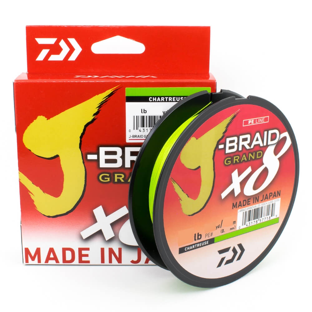 LINHA MULTIFILAMENTO DAIWA J-BRAID GRAND X8 VERDE LIMÃO - 135M