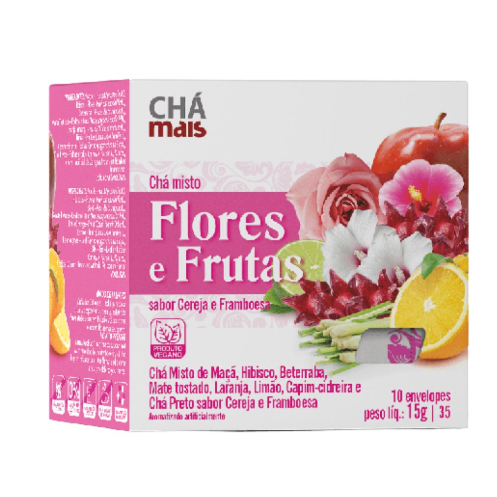 Chá Misto de Flores e Frutas 10 Sachês - Chá Mais em Oferta na Shopee