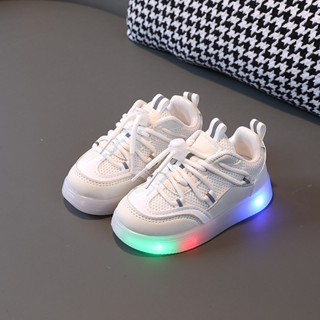 Sapatos Esportivos Para Crianças Respiráveis De Corrida Respirável Meninos De 1-6 Anos De Idade Luminosos LED Meninas