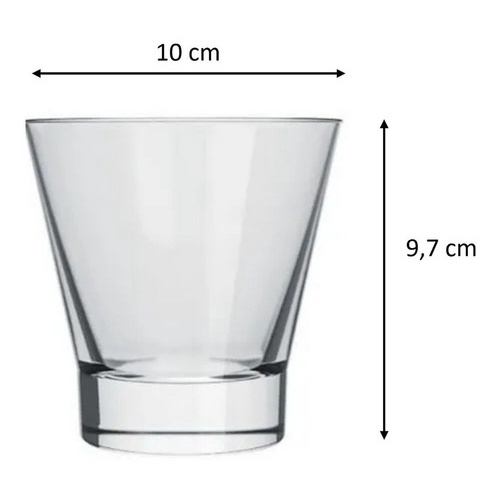 Jogo Copos Vidro Caipirinha Ilhabela Rocks 350 Ml Nadir 6 unidades