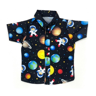 camisa infantil ASTRONAUTA menino social aniversario em Oferta na Shopee