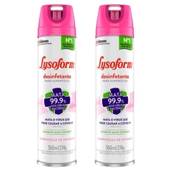 Kit 2 Lysoform Aerossol Uso Geral Lembrança de Infância 360ml