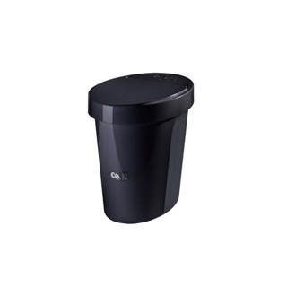 Lixeira Oval Coza Glass 5 Litros Preto