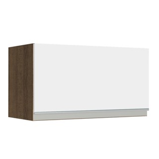 Armário Aéreo Madesa Glamy 60 cm 1 Porta - Rustic/Branco