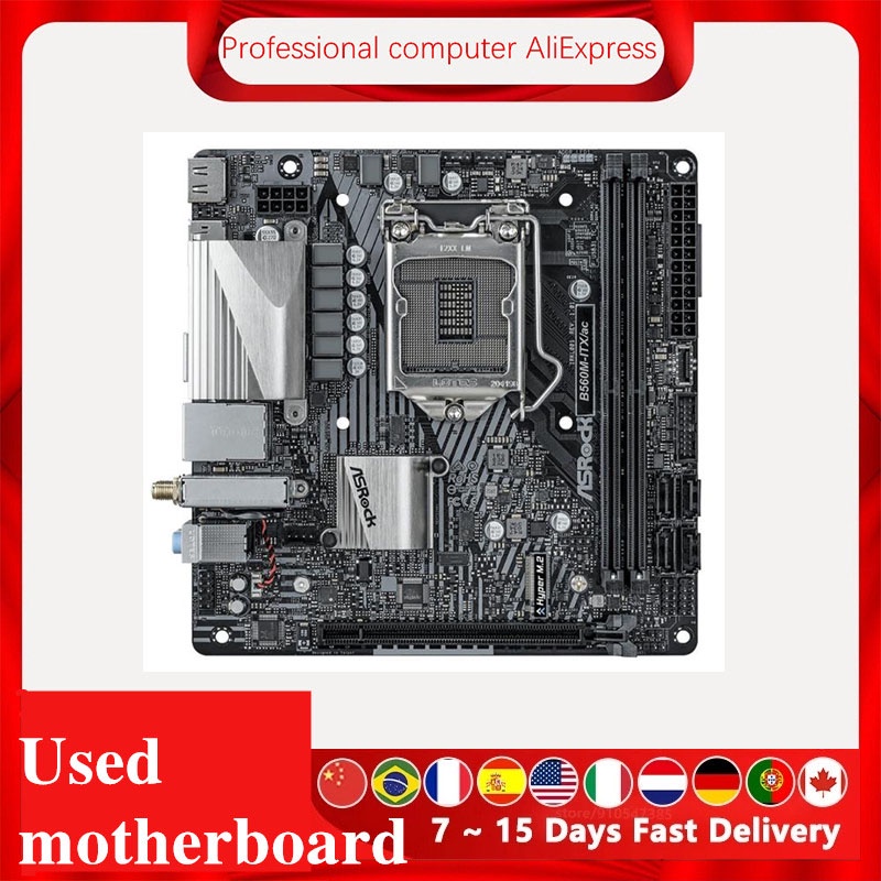 Placa-mãe B560M-ITX para ASRock B560M-ITX/ac Original Desktop B560 Placa-mãe LGA 1200 i7/i5/i3 USB3.0 M.2 RD47