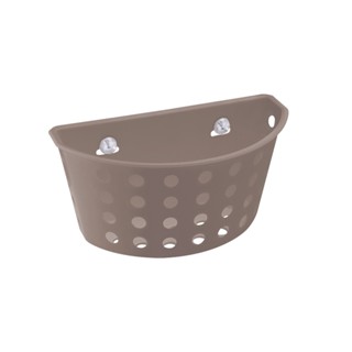Cesta Organizadora com Ventosas Coza One 20,3 x 11,5 x 10 cm Warm Gray