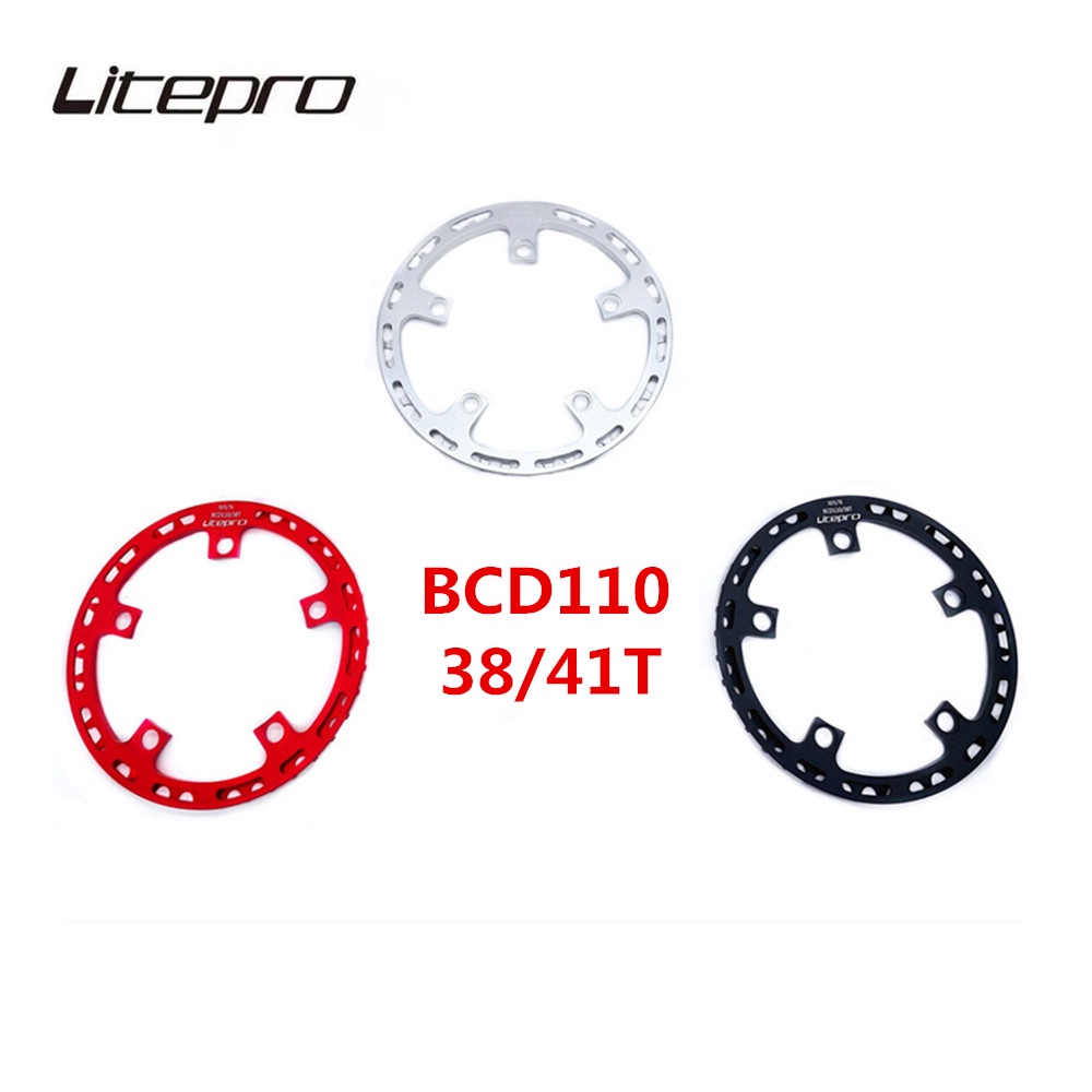 Litepro MTB Bicicleta De Estrada BCD110 Roda Dentada Redonda 38T/41T Com Protetor 7075/T6 Liga Alumínio Pedaleira Para B