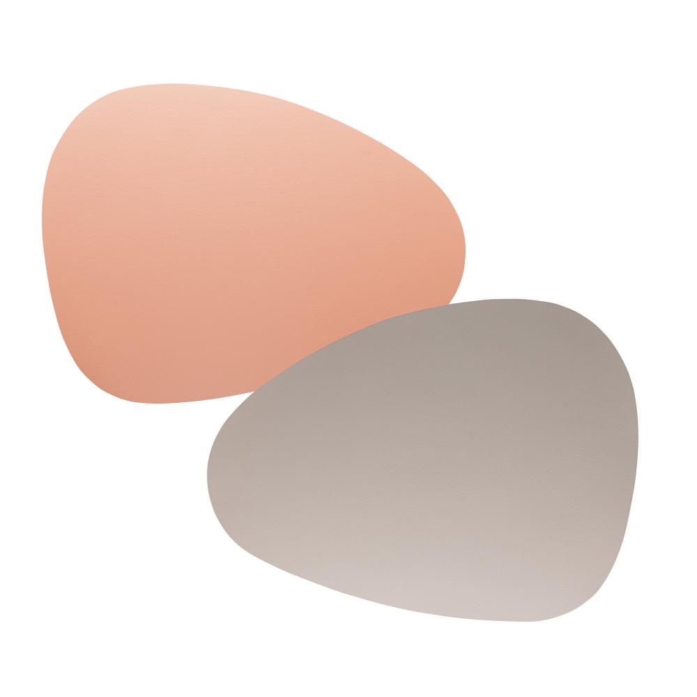 Lugar Americano Wolff de PVC Rosa e Cinza Claro 43cm x 32cm em Oferta na Shopee