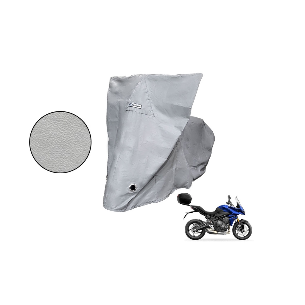 Capa Cobrir Moto Térmica Cinza Triumph Tiger 660 Sport c/ Baú