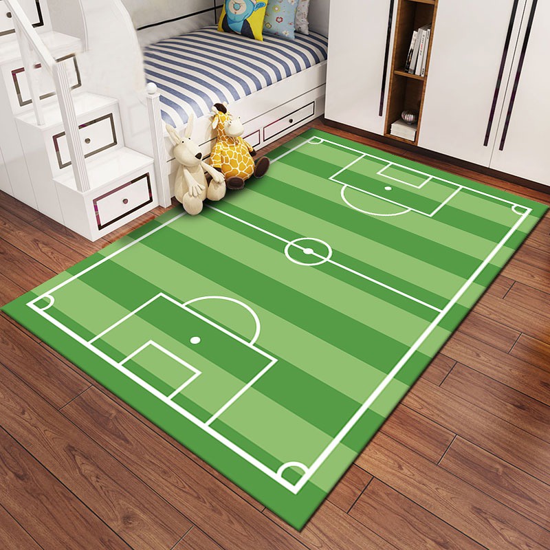 Tapete Para Quarto de Crianca Menino Campo Futebol Belga