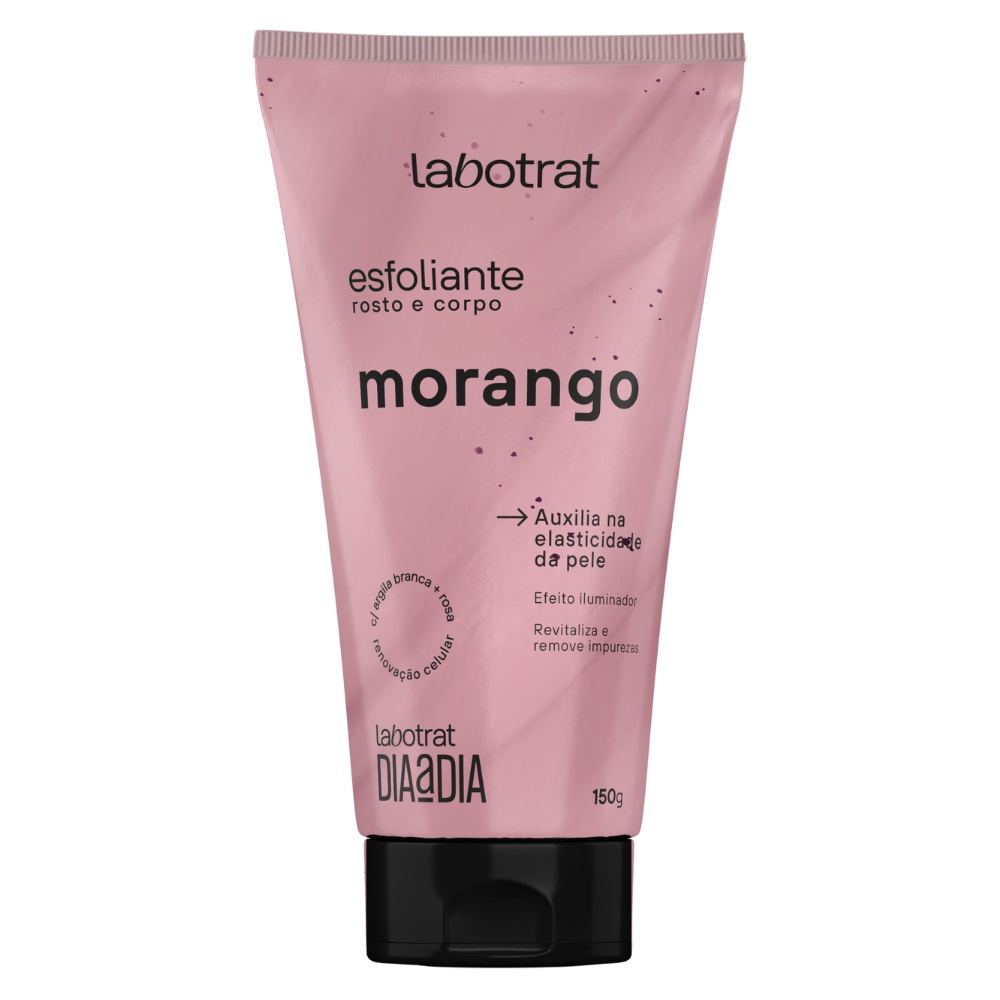 Esfoliante Rosto e Corpo Morango Argila Rosa Labotrat 150g em Oferta na Shopee
