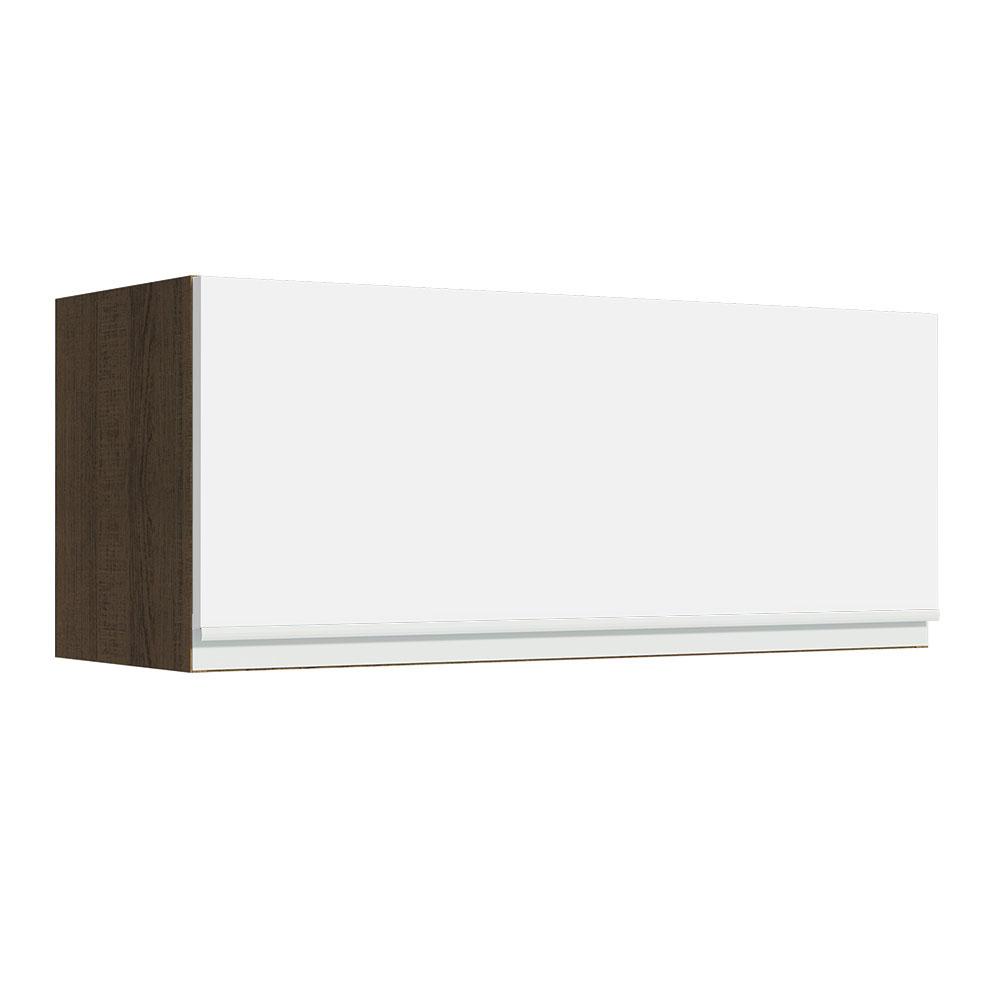 Armário de Cozinha Aéreo 80 cm 1 Porta Rustic/Branco Glamy Madesa