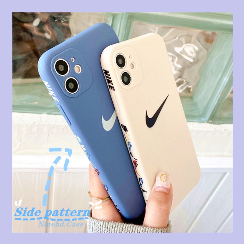 【 Ready Stock 】 SAMSUNG Galaxy A12 A20S A20S A30 M10S A21S A31 A32 A42 4G 5G Marca De Moda Logotipo Padrão Lateral Casal Personalidade Criativa Estojo De Silicone Para Celular