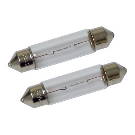 2 lampada torpedo 35mm 12v 5w 6418*