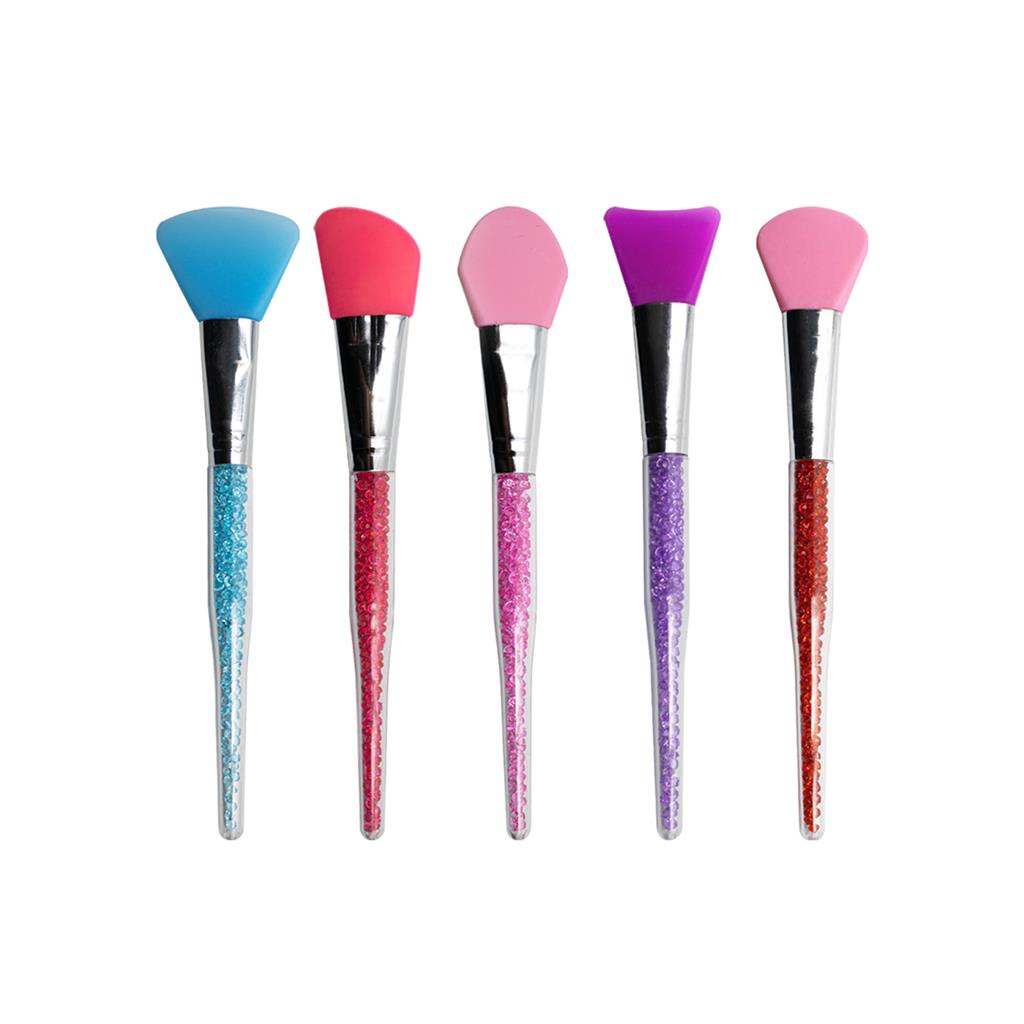 Espátula de Silicone Cabo Pedraria Glitter Aplicação Máscara Argila Skincare Maquiagem
