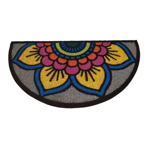 Tapete Capacho 80x40 Divertido Mandala Meia Lua Decor Lar entrada