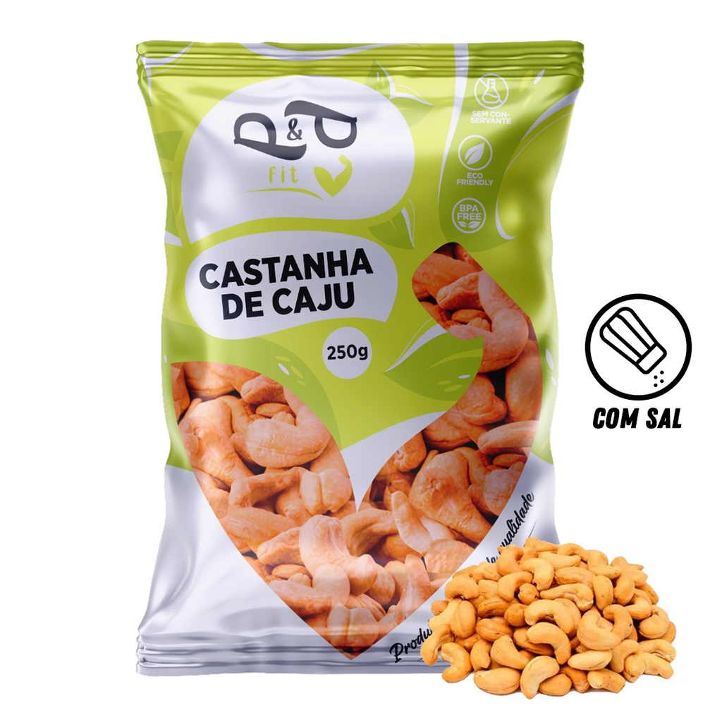 Castanha de Caju Inteira W1 Com sal 250g - P&P