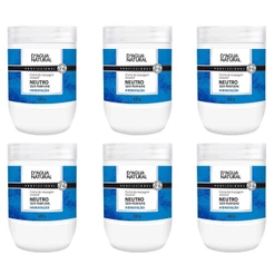 Kit 6 Potes Creme De Massagem Corporal Dagua Natural Neutro 650g Sem Perfume Hidratação