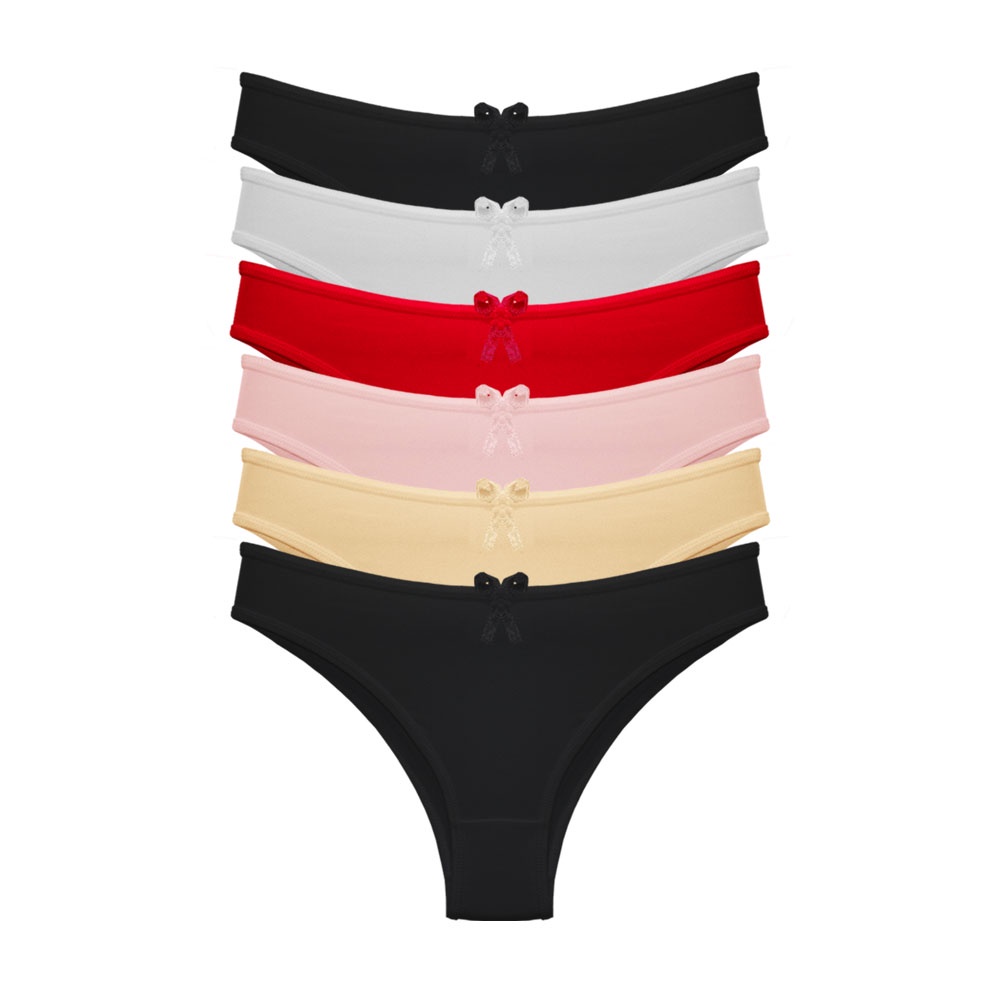Kit 6 Calcinhas Feminina em Microfibra A20 em Oferta na Shopee