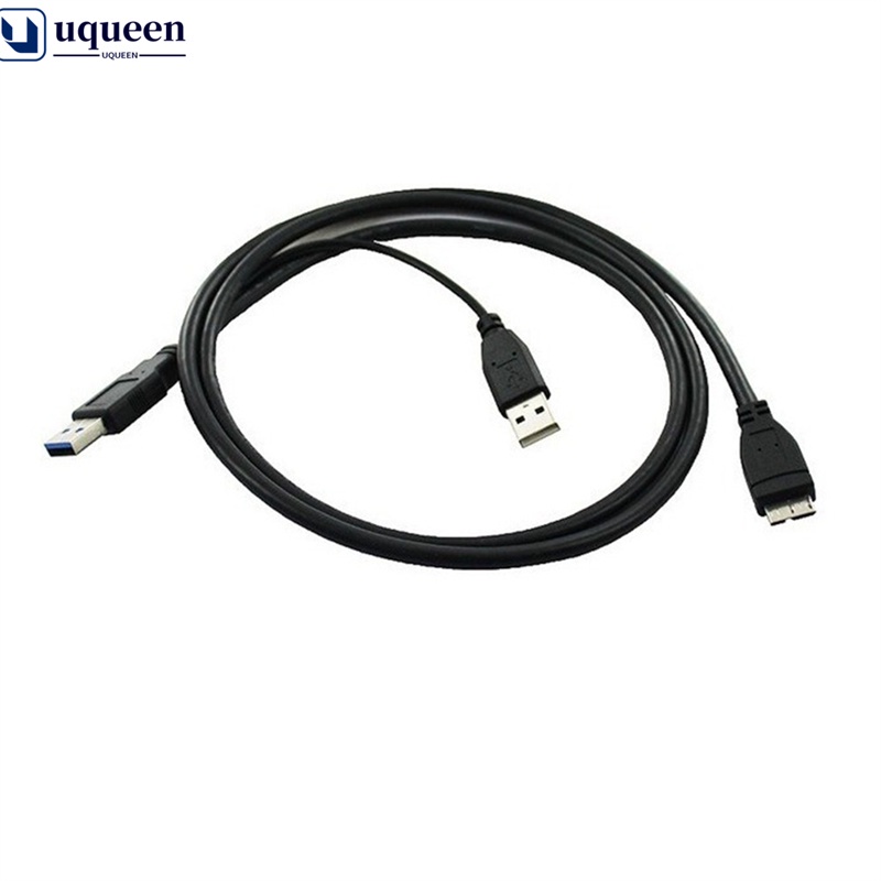 UQ Dual USB 3.0 A Macho Para Micro-B + Cabo Y Disco Rígido HDD - detalhe