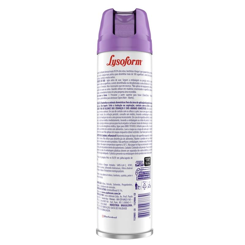 Desinfetante Lysoform Uso Geral Lavanda Aerossol 360ml · foto 2
